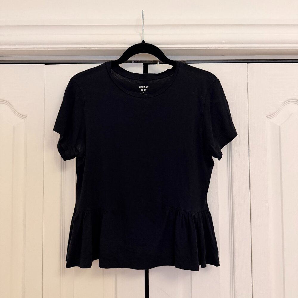 Sunday Best Black Peplum T-Shirt